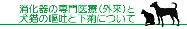 三鷹獣医科グループ・消化器の専門医療（外来）と犬猫の嘔吐と下痢について