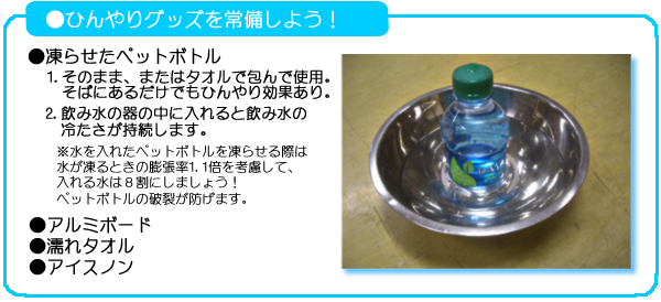 ひんやりグッズを常備しよう